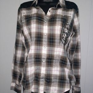 Harley Davidson snap up shirt